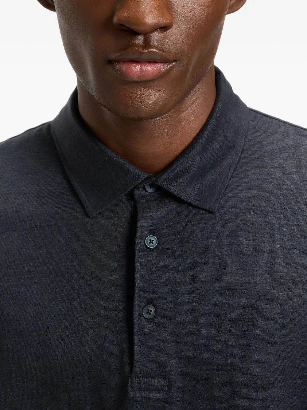 BOSS x David Beckham linnen poloshirt Blauw