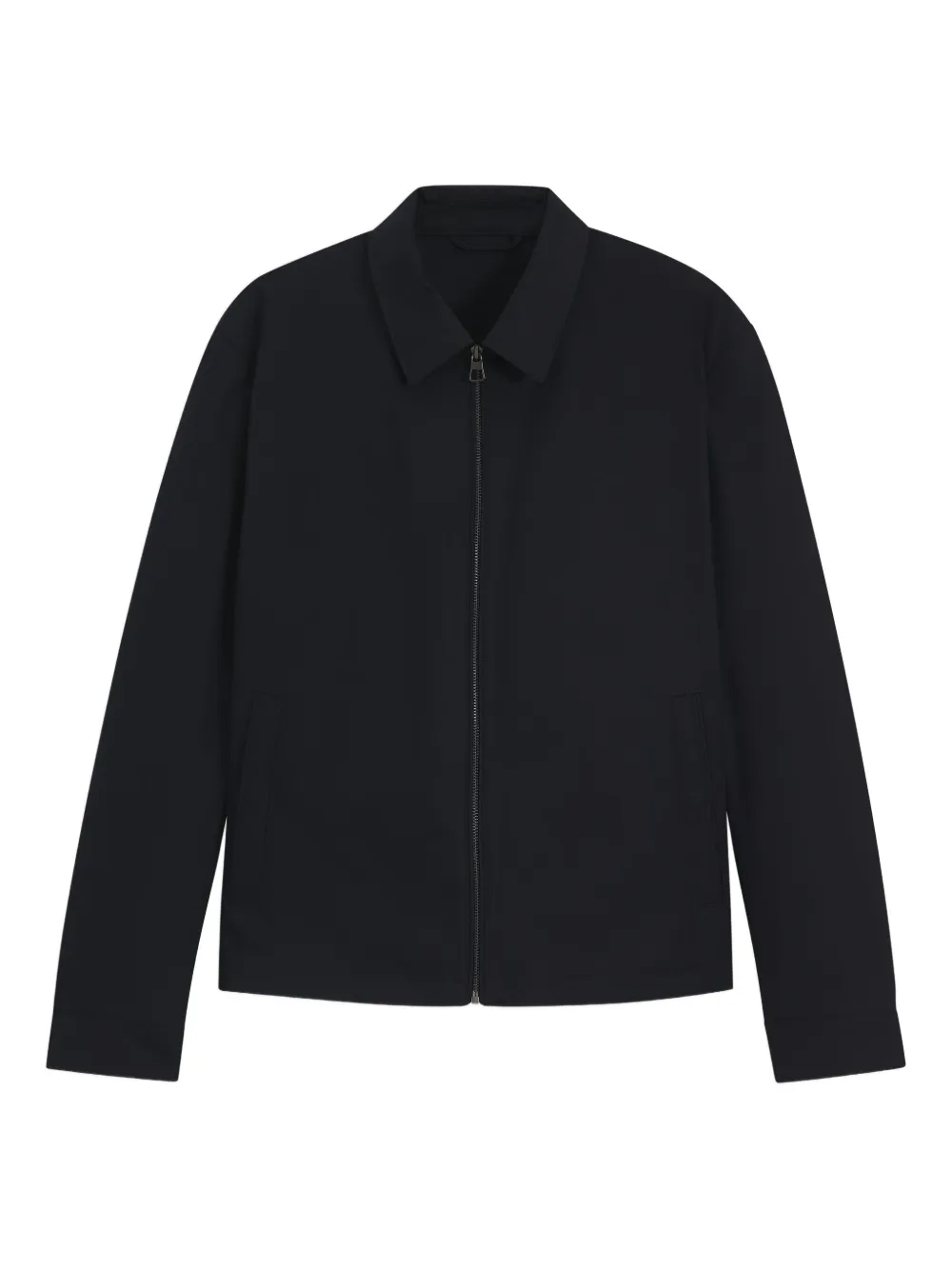 BOSS x David Beckham jack met klassieke kraag en rits Blauw