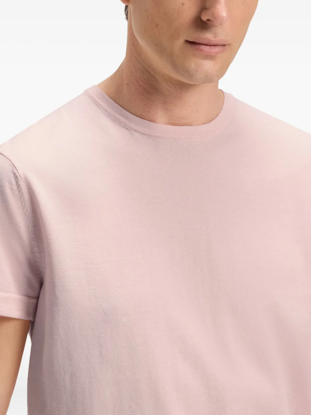 BOSS x David Beckham T-shirt met ronde hals Roze