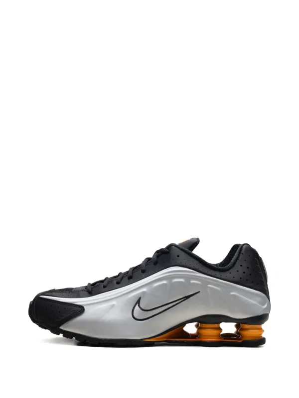 スニーカー (W) Nike Shox R4 llic Silver and Black New Nike Shox R4 Shoes - Metallic Silver/ Psychic Blue