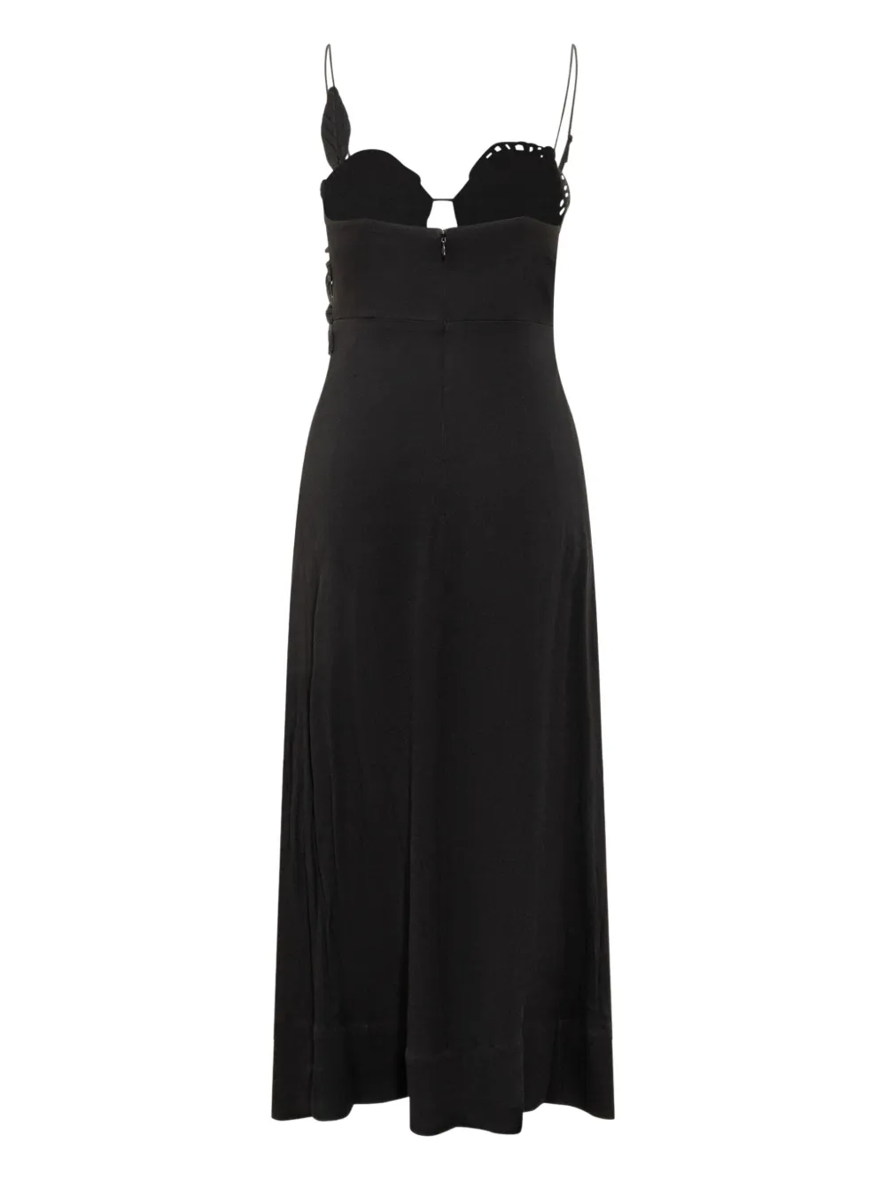 FARM Rio Midi-jurk met bloemen - Zwart