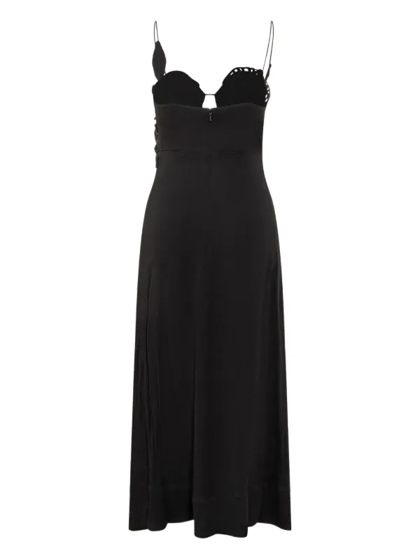 FARM Rio lace-embellished Slip Dress | Black | FARFETCH