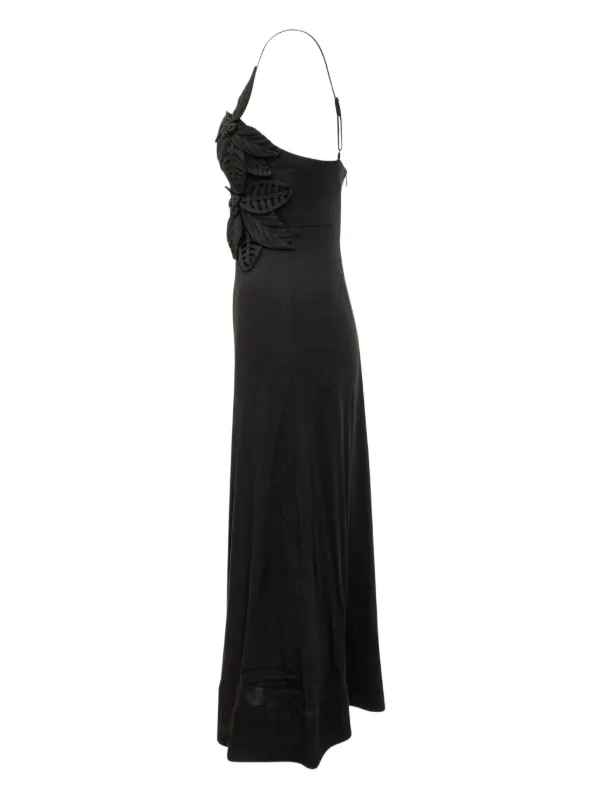 chinese dress ladies Black Lace Nature Midi Dress  FARM Rio
