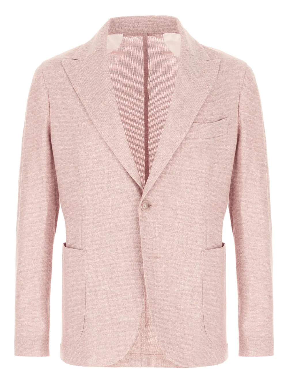 peak-lapel single-breasted blazer