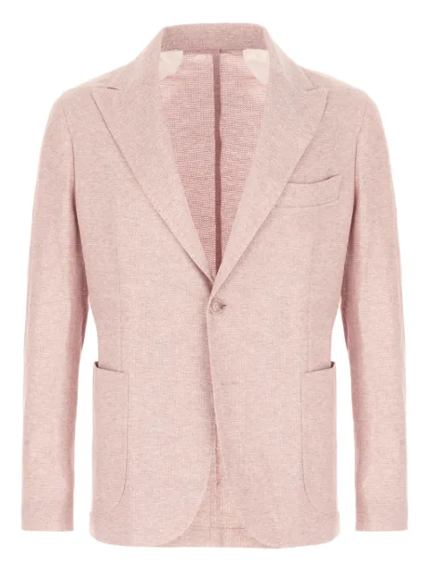 Barba blazer con solapa de pico y botones