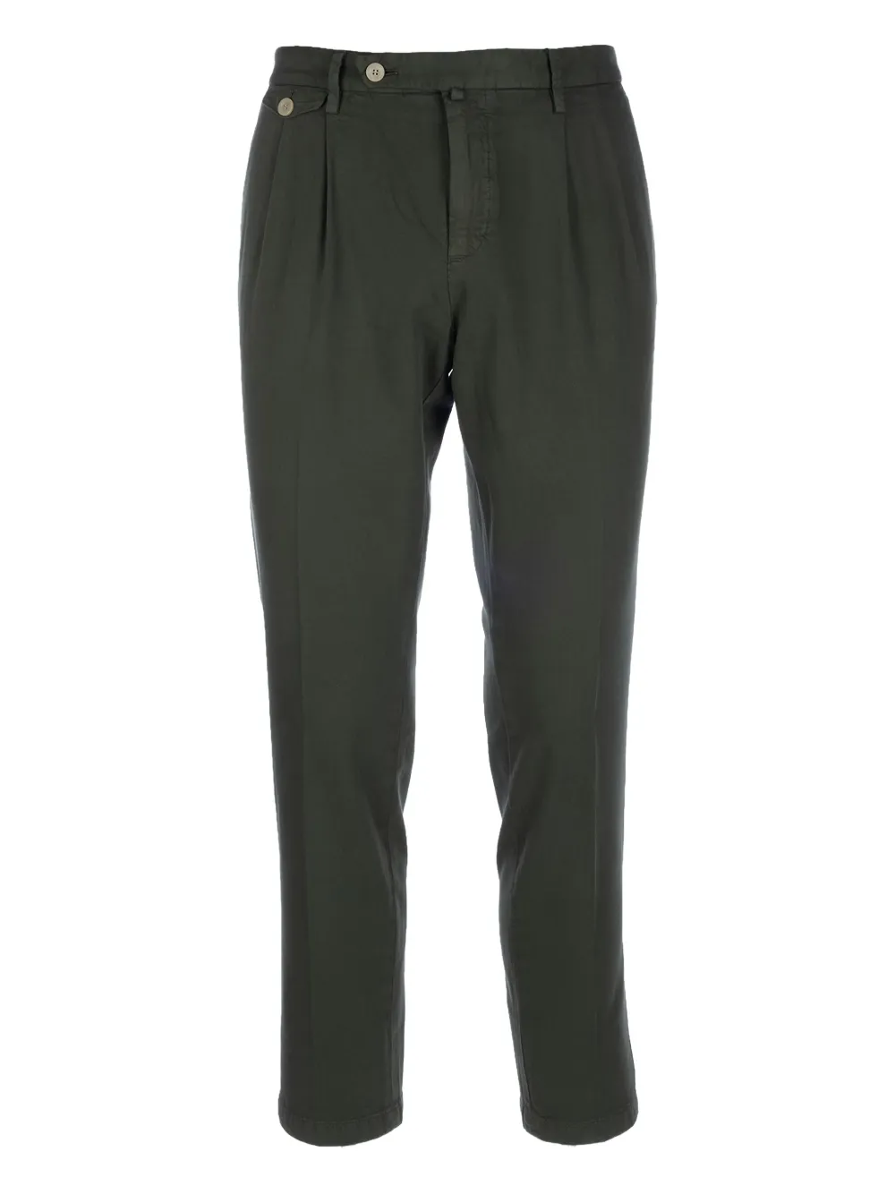 button-closure pleated trousers