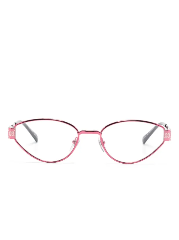 Gucci Eyewear Armação De Óculos Oval | Rosa | FARFETCH BR