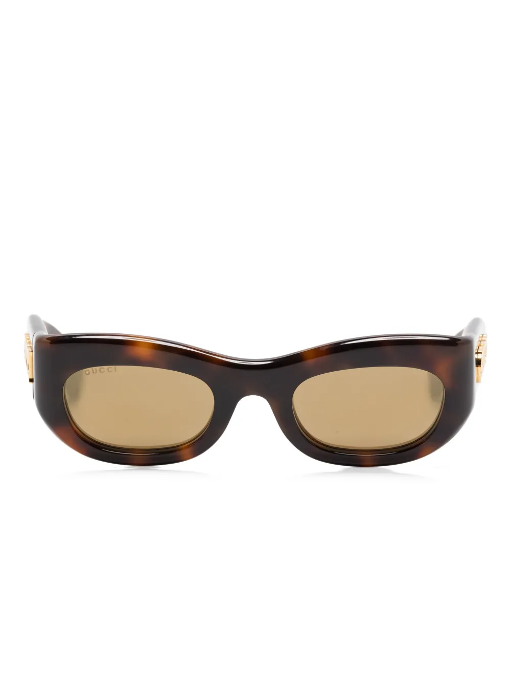 Gucci Zonnebril met schildpadschild-effect Bruin