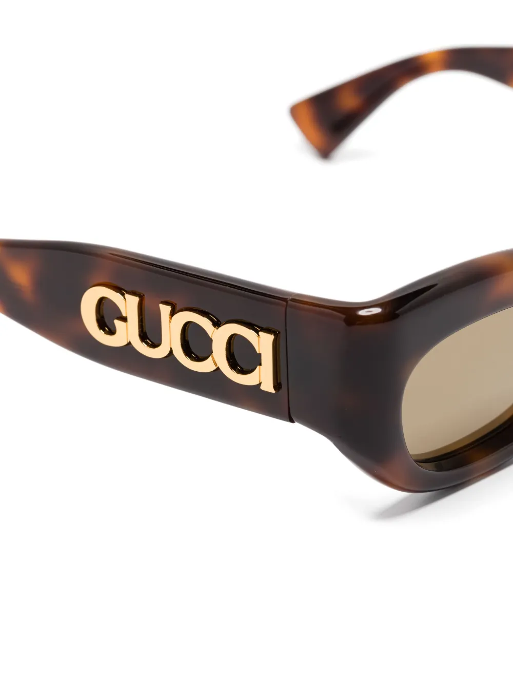 Gucci Zonnebril met schildpadschild-effect Bruin