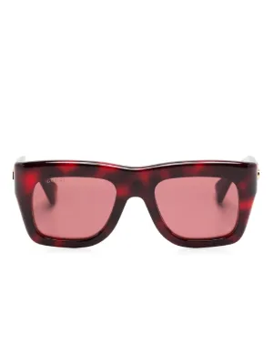 Gucci Eyewear スクエアフレーム サングラス | パープル | FARFETCH JP