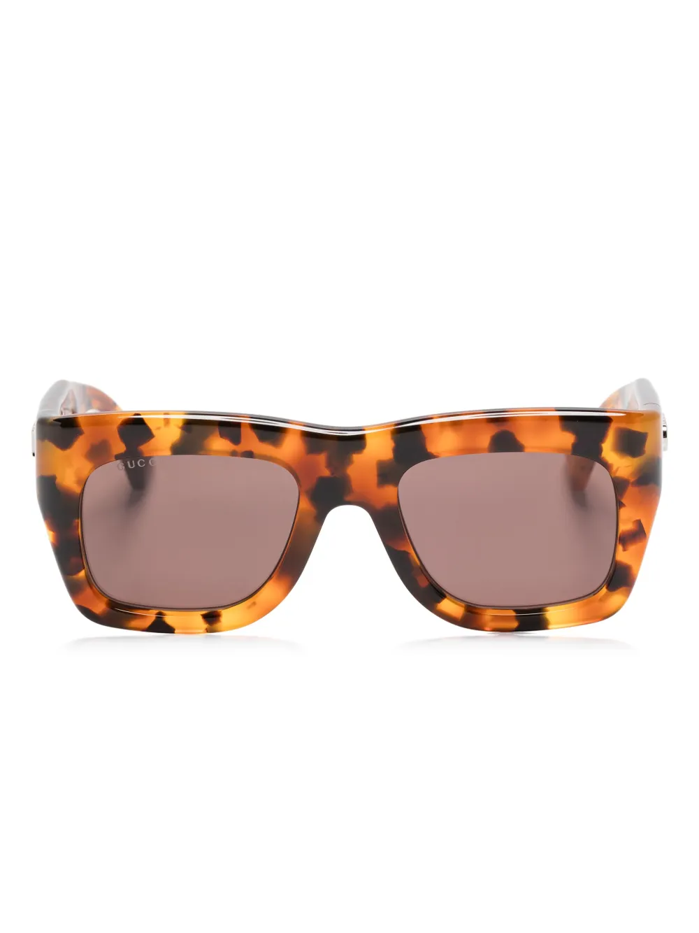 Gucci Zonnebril met schildpadschild-effect Bruin
