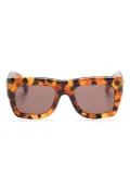 Gucci tortoiseshell-effect sunglasses - Brown
