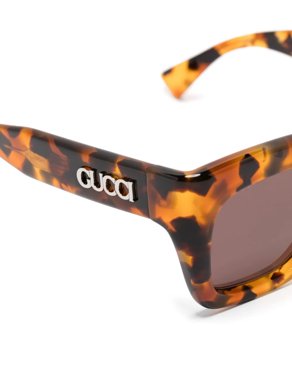 Gucci Zonnebril met schildpadschild-effect Bruin