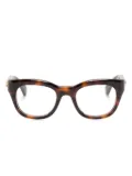 Gucci crystal-embellished glasses - Brown