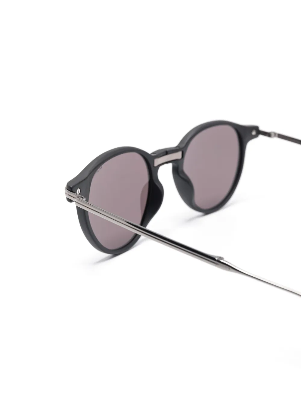 Montblanc Zonnebril met rond montuur Zwart