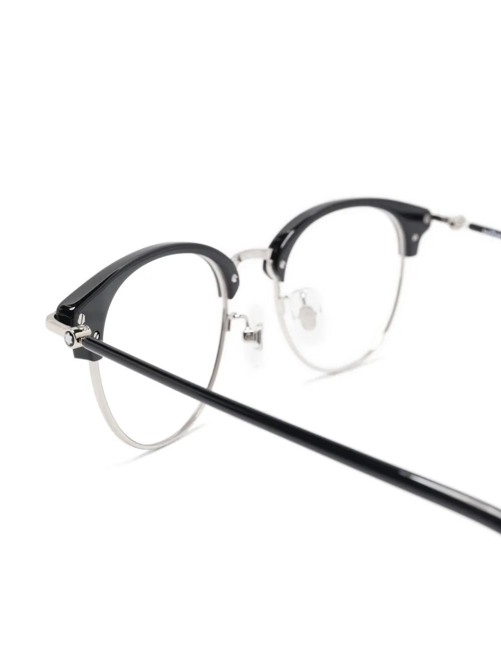 Montblanc Bril met rond montuur Zwart