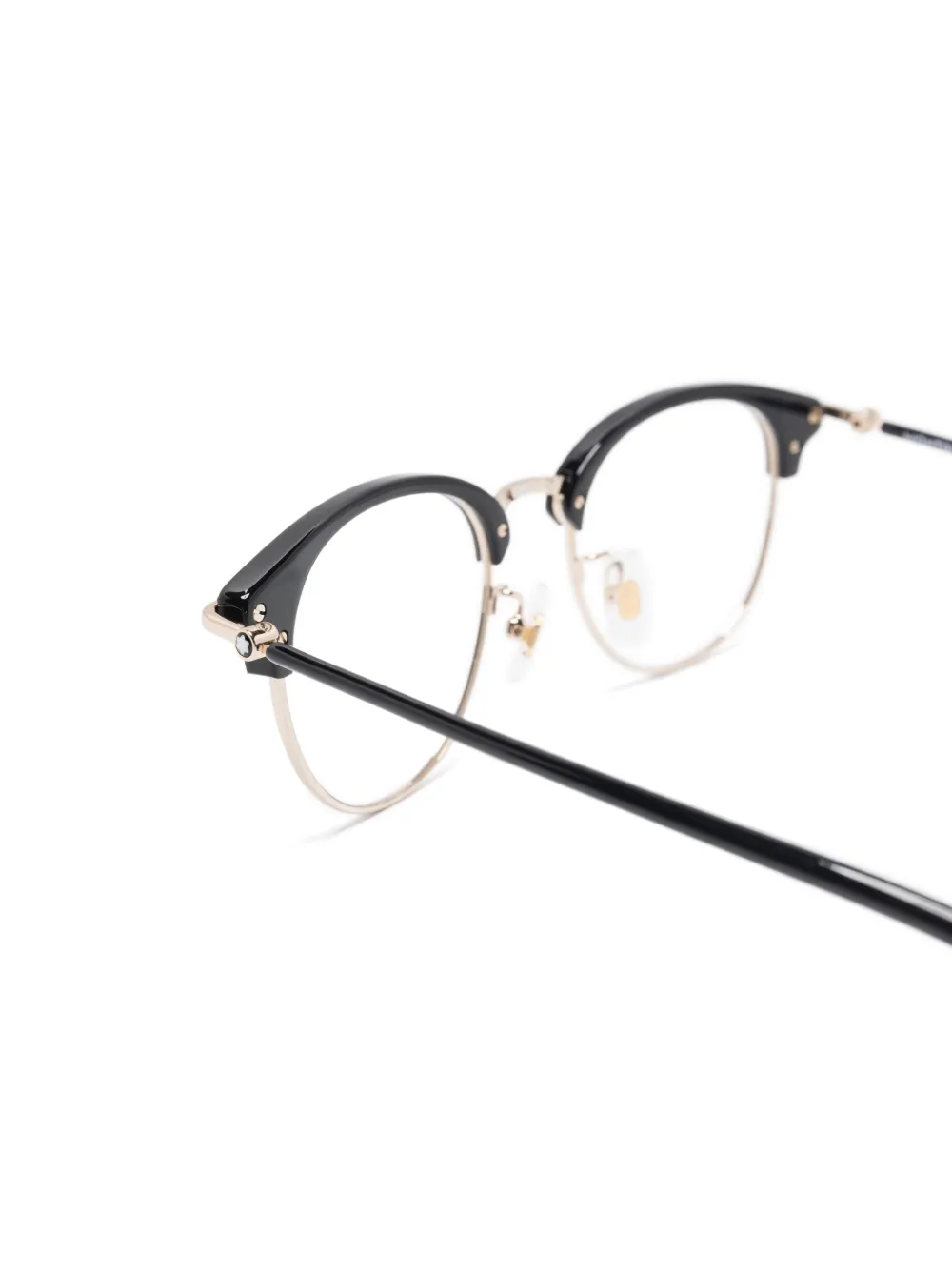 Montblanc Bril met rond montuur Zwart