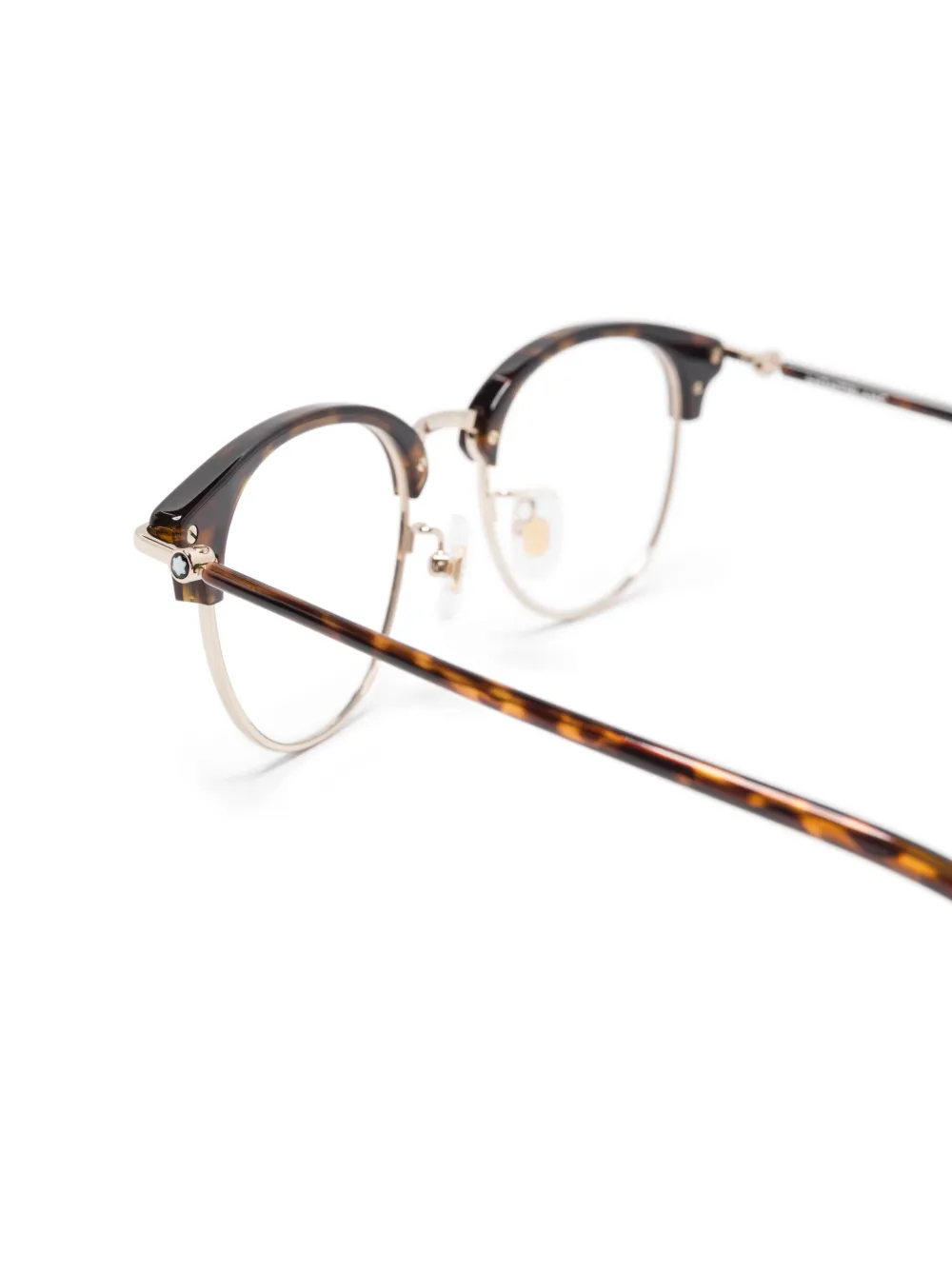 Montblanc Bril met rond montuur Bruin