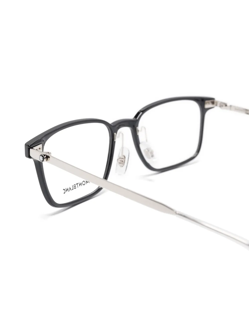Montblanc Bril met rechthoekig montuur Zwart