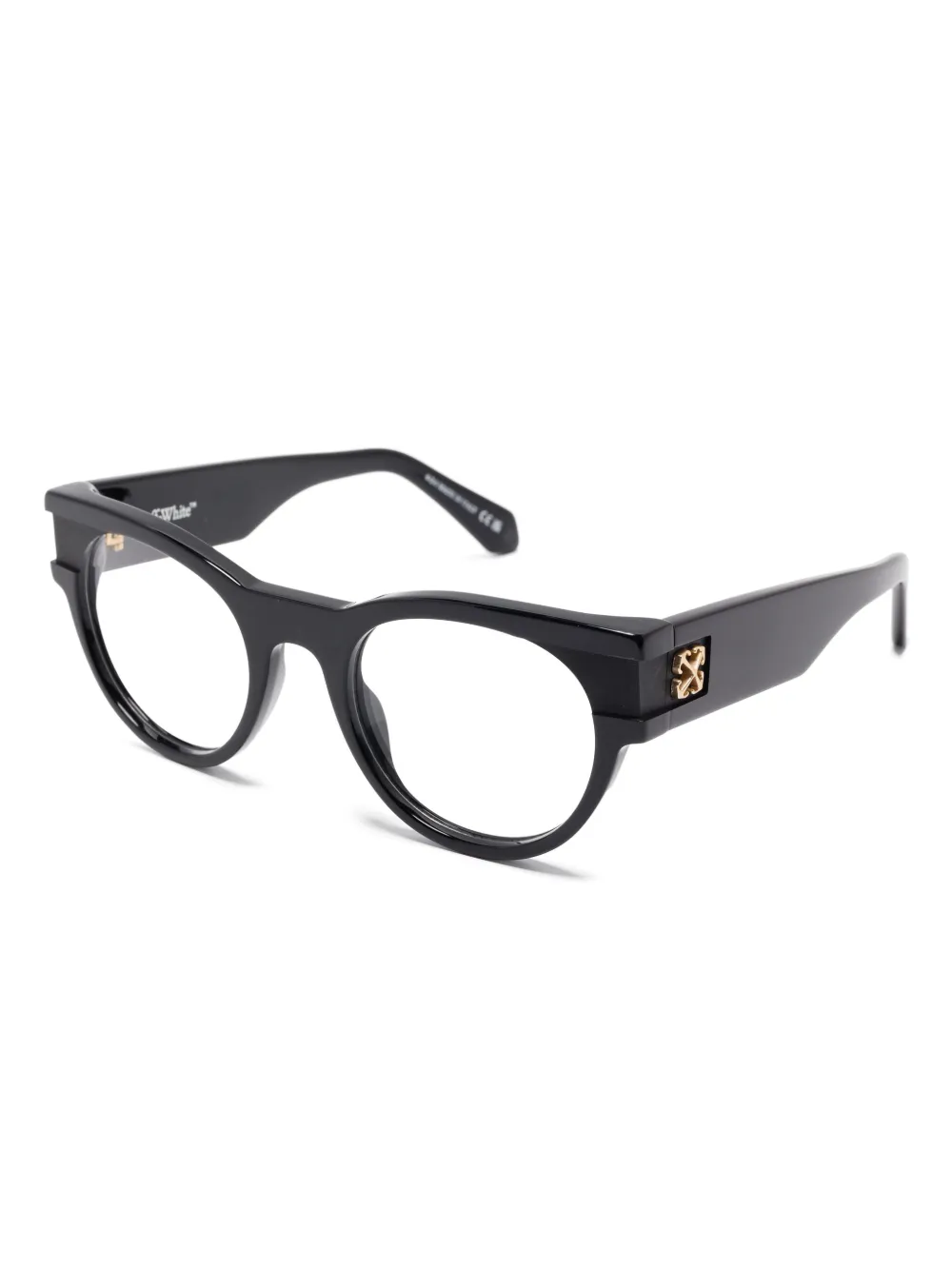 Off-White Eyewear Bril met logoplakkaat Zwart