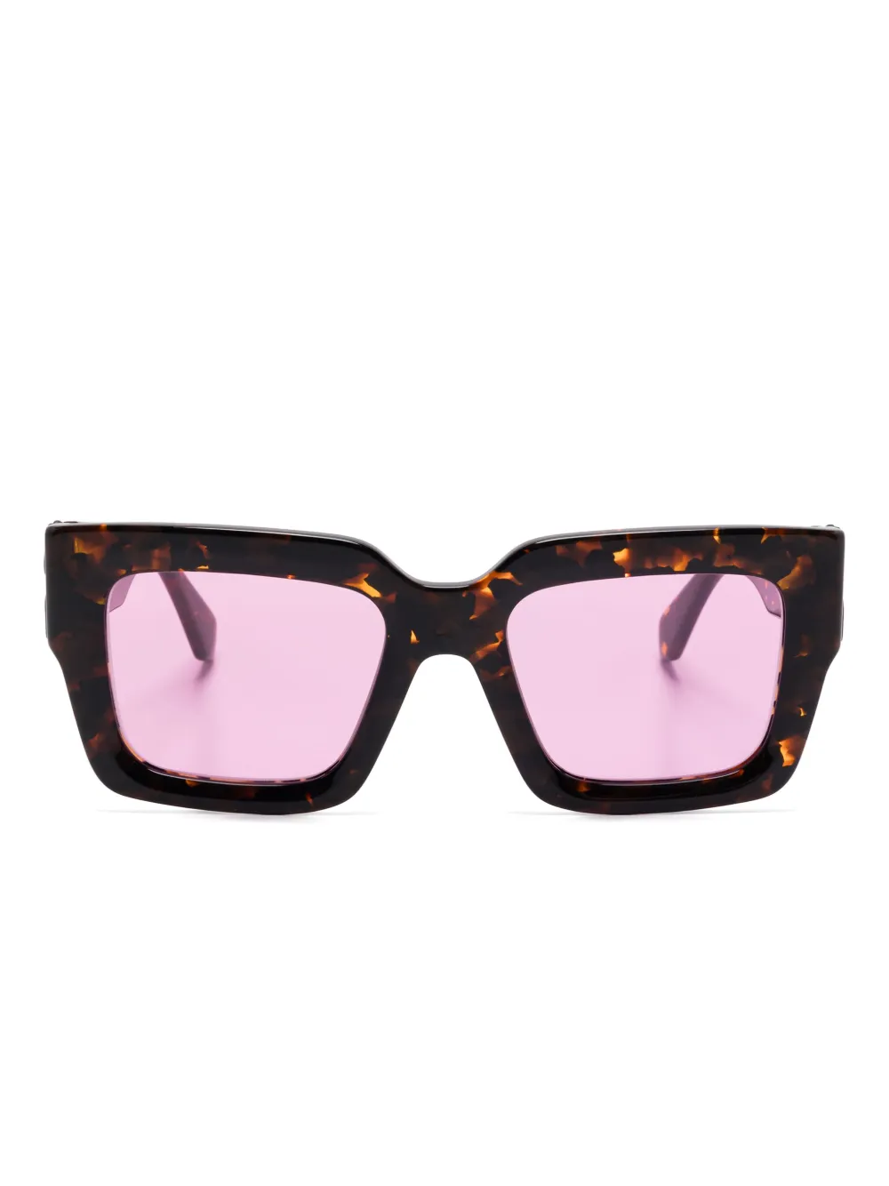 Off-White Eyewear Zonnebril met vierkant montuur Bruin
