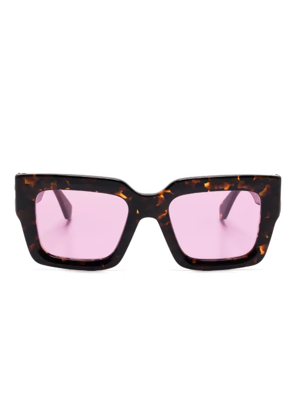 Off-White Eyewear スクエアフレーム サングラス | ブラウン | FARFETCH JP