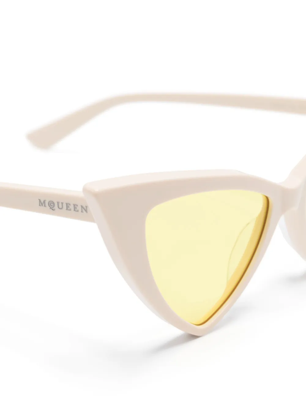 Alexander McQueen Zonnebril met cat-eye montuur Wit