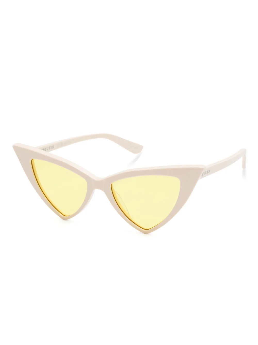 Alexander McQueen Zonnebril met cat-eye montuur Wit