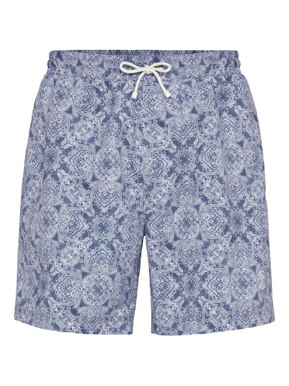 Brunello Cucinelli shorts de playa con motivo | azul | Image 1