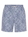 Brunello Cucinelli patterned swim shorts - Blue