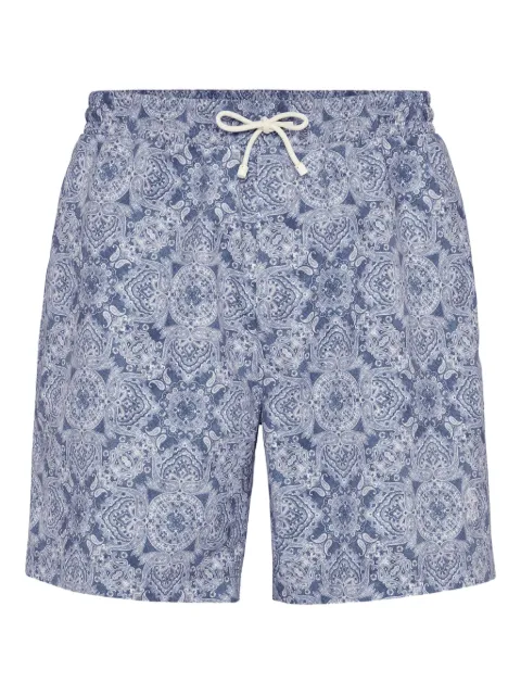 Brunello Cucinelli short de bain à imprimé abstrait