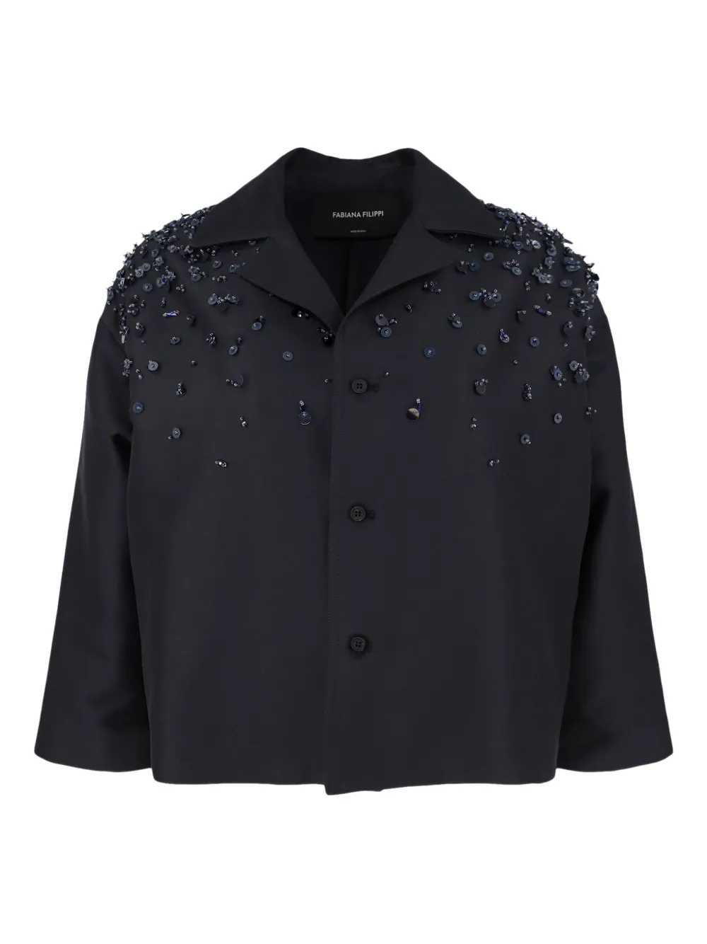 sequin-embellished oversized jacket