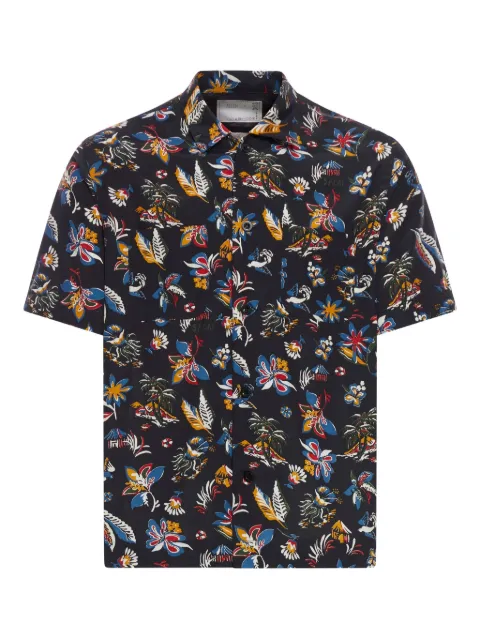sacai floral print short-sleeve shirt