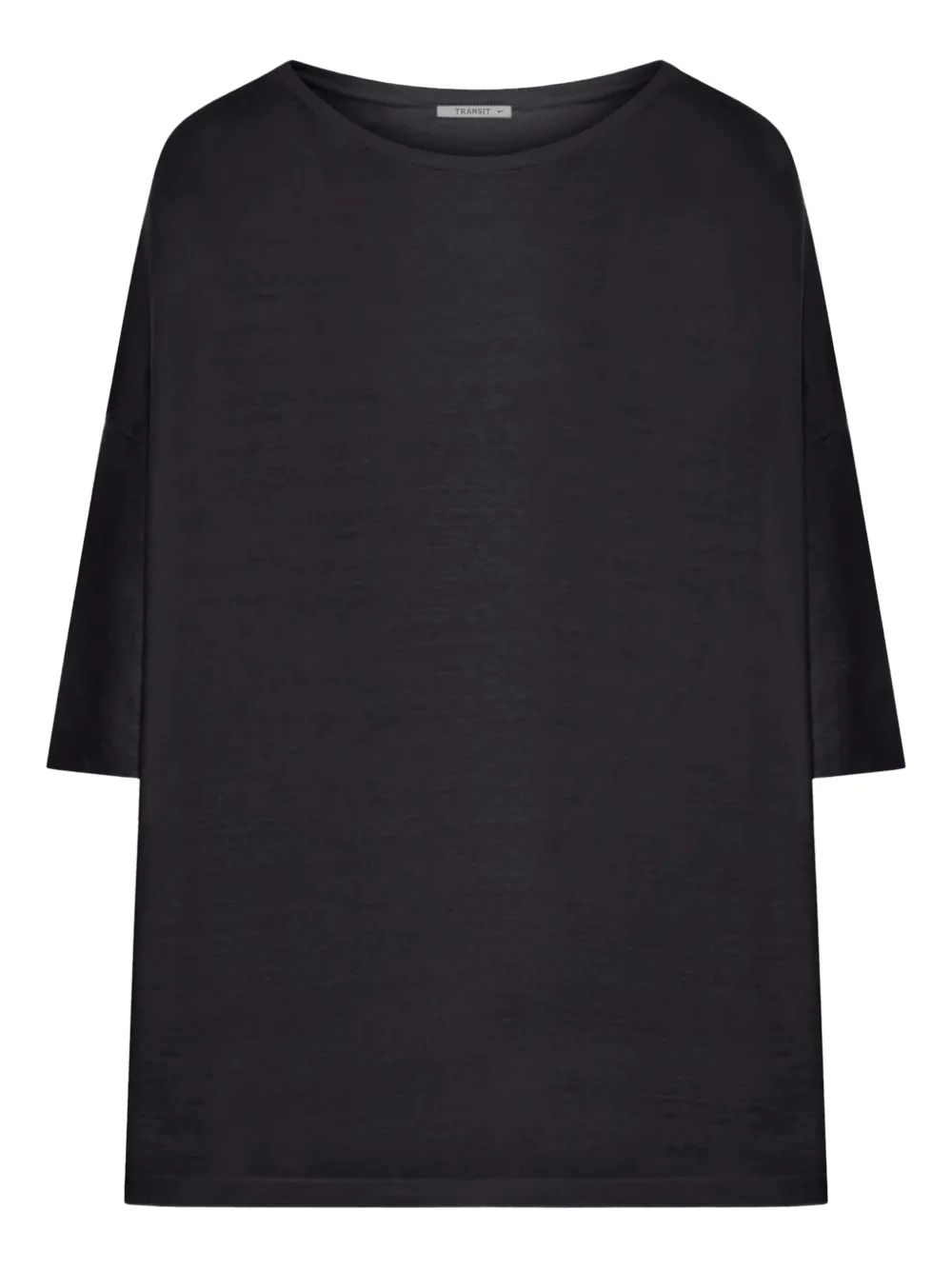 Transit Jersey oversized T-shirt Zwart
