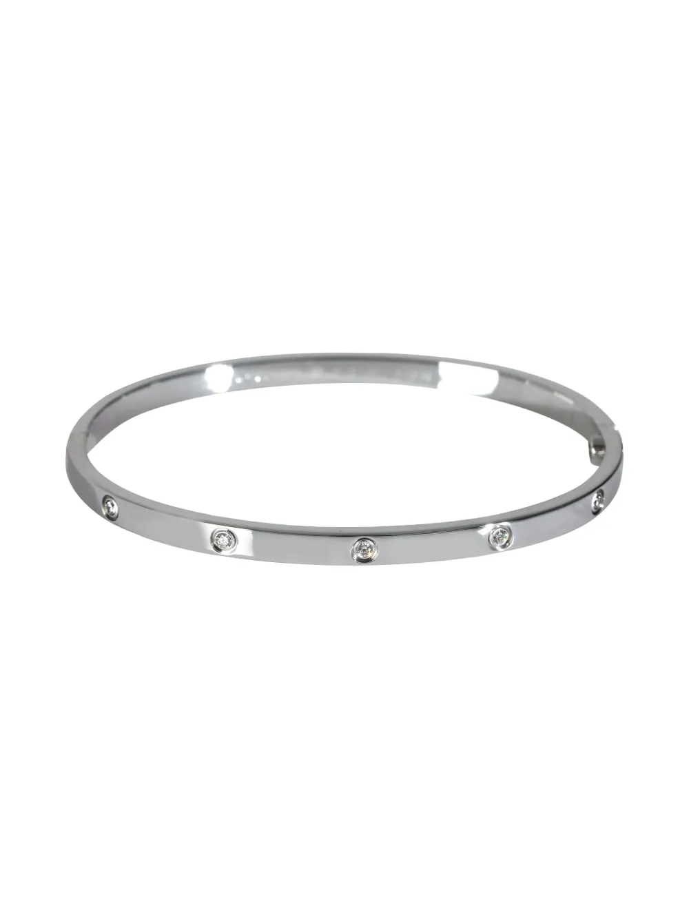 Cartier 18K white gold Love diamond bangle - Silber