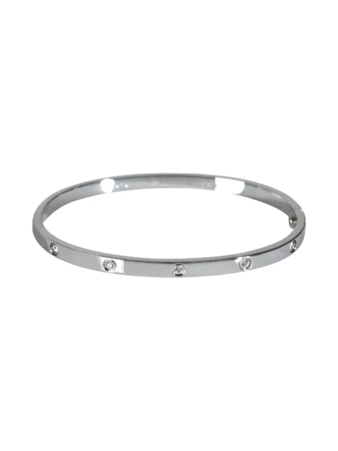 Cartier 18K white gold Love diamond bangle