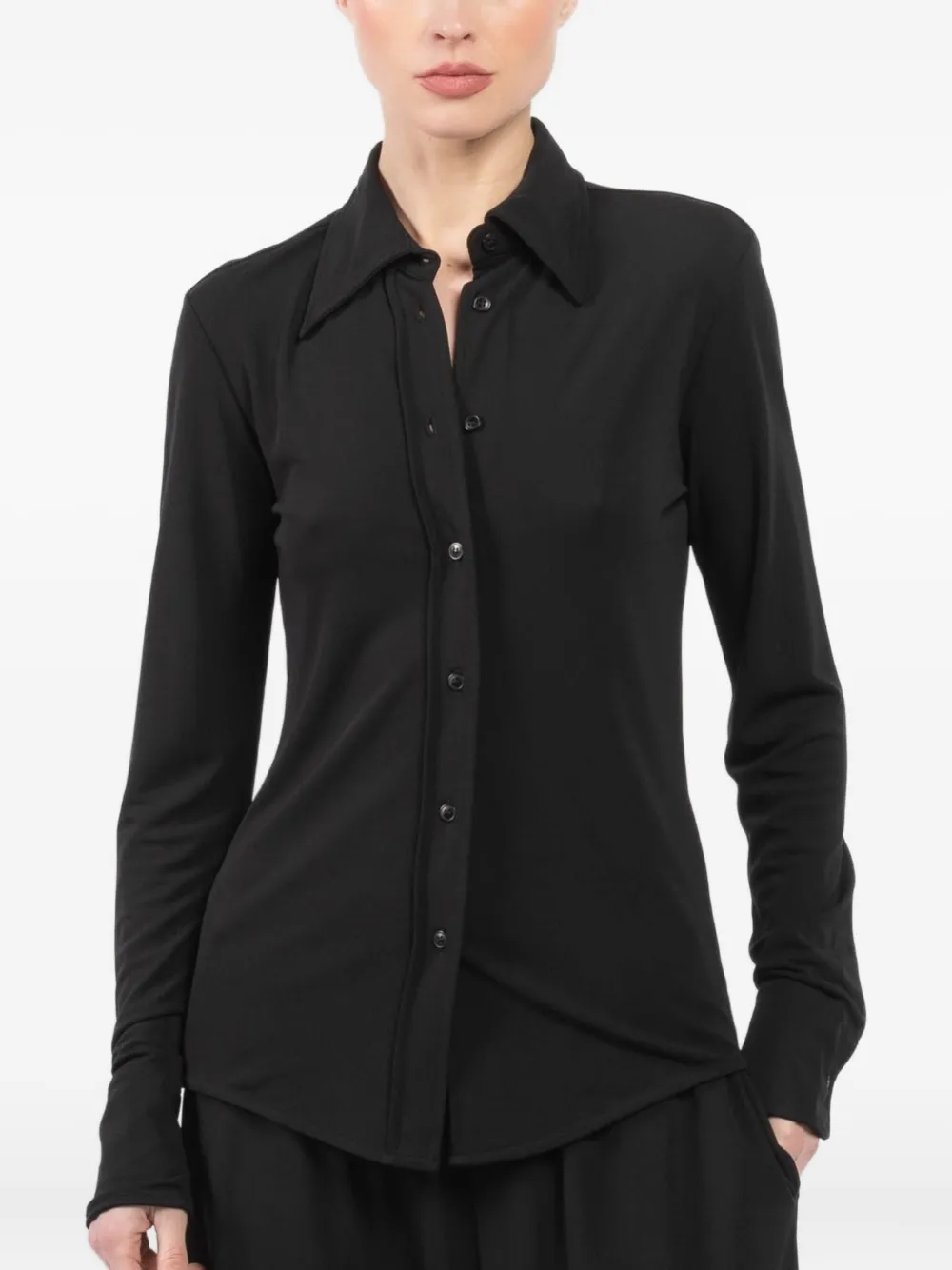 Aya Muse long-sleeved shirt | Black | Image 1