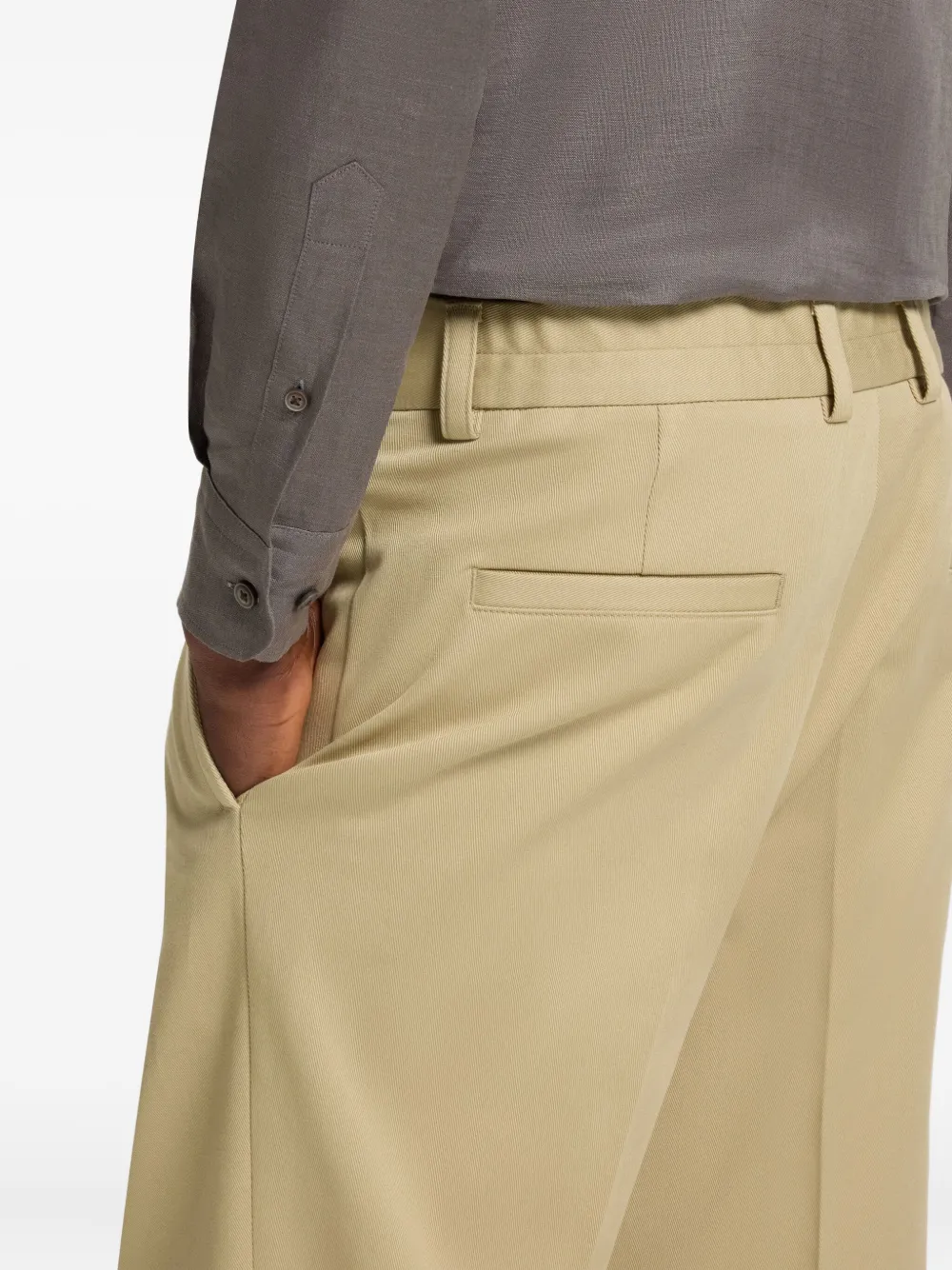 Hugo Boss X David Beckham Tailored Trousers In Neutral