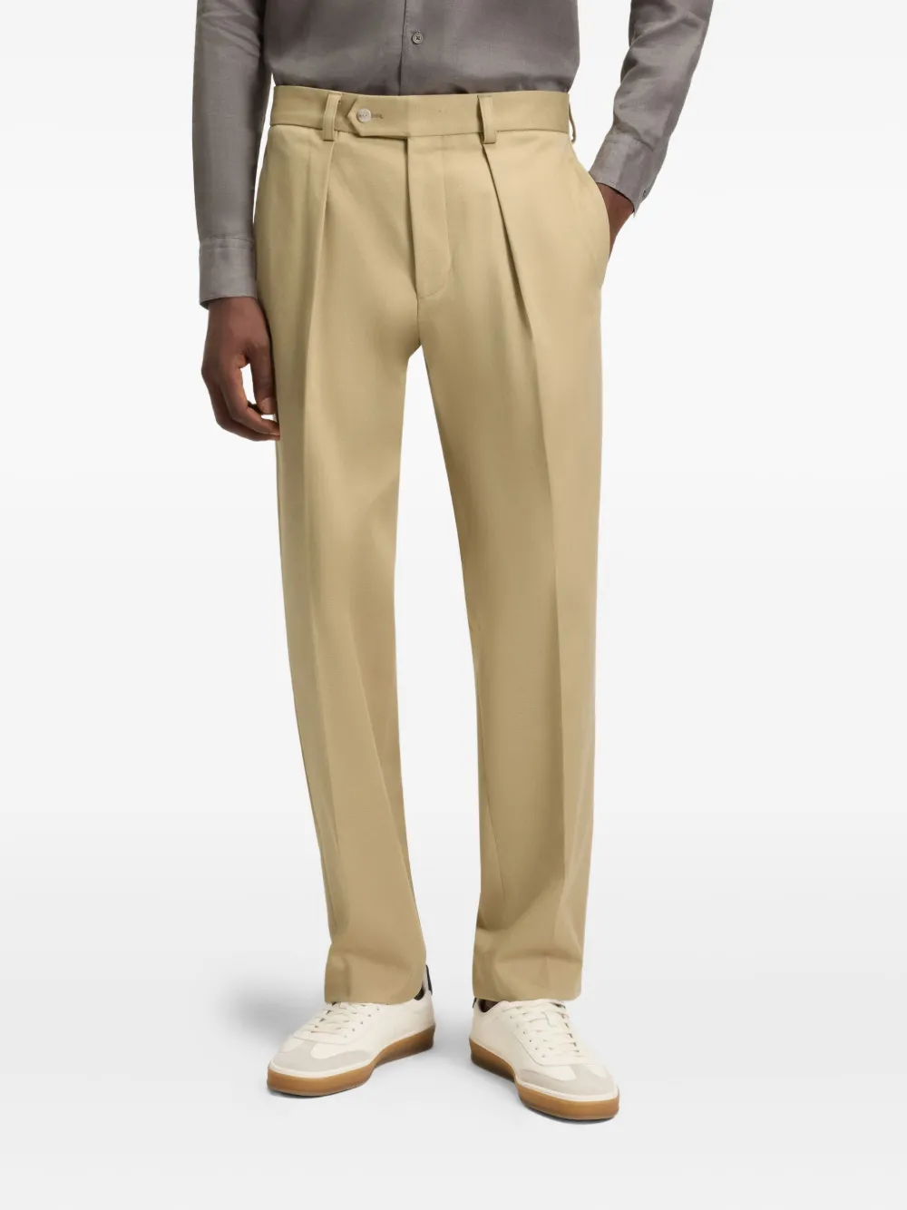 Hugo Boss X David Beckham Tailored Trousers In Neutral
