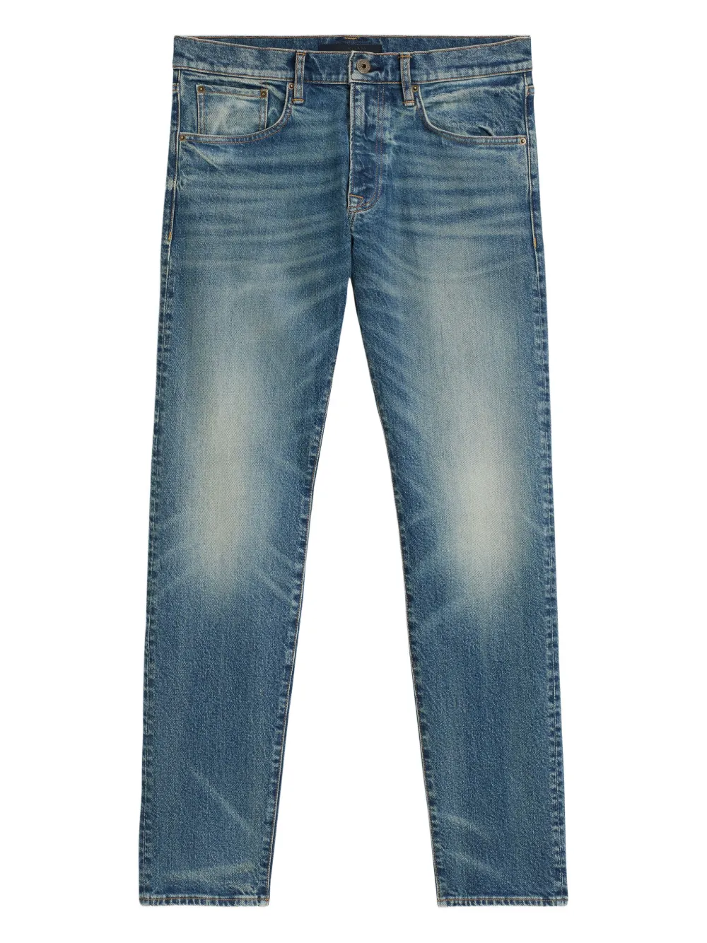 BOSS x David Beckham Jeans dritti con effetto schiarito - Blu