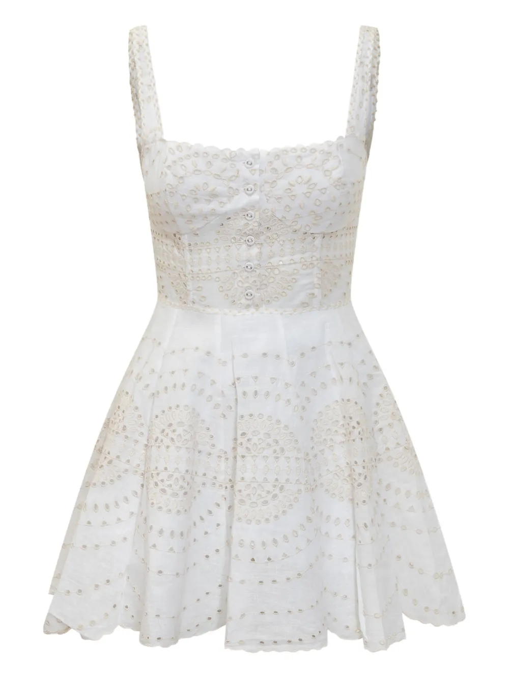 Charo Ruiz Ibiza Winnie mini-jurk Wit