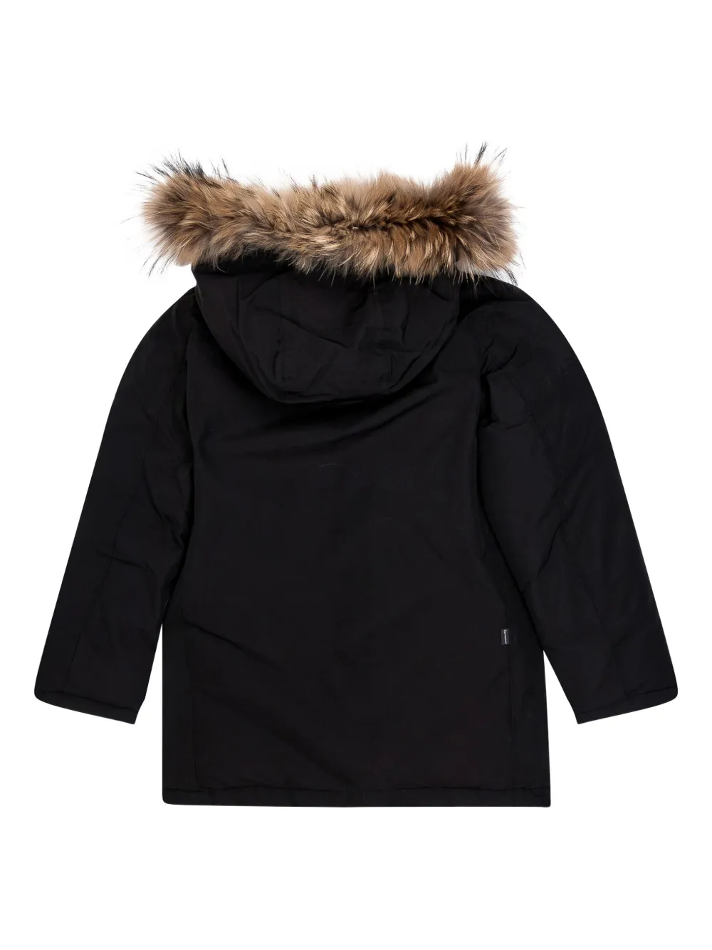 Woolrich Kids Jas met afwerking van bont Zwart