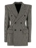Balenciaga Hourglass houndstooth double-breasted blazer - Black