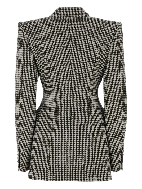 若者に人気のブランド Balenciaga Hourglass Houndstooth double-breasted Blazer ジャケット・アウター