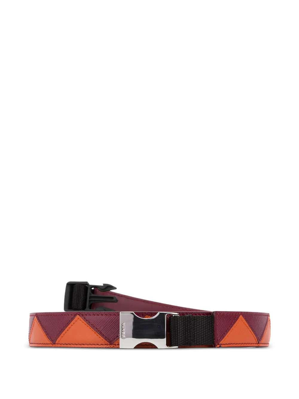Prada geometric-pattern leather belt | Orange | Image 1