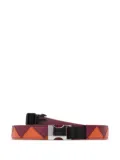 Prada geometric-pattern leather belt - Orange