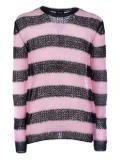 We11done striped mohair sweater - Pink