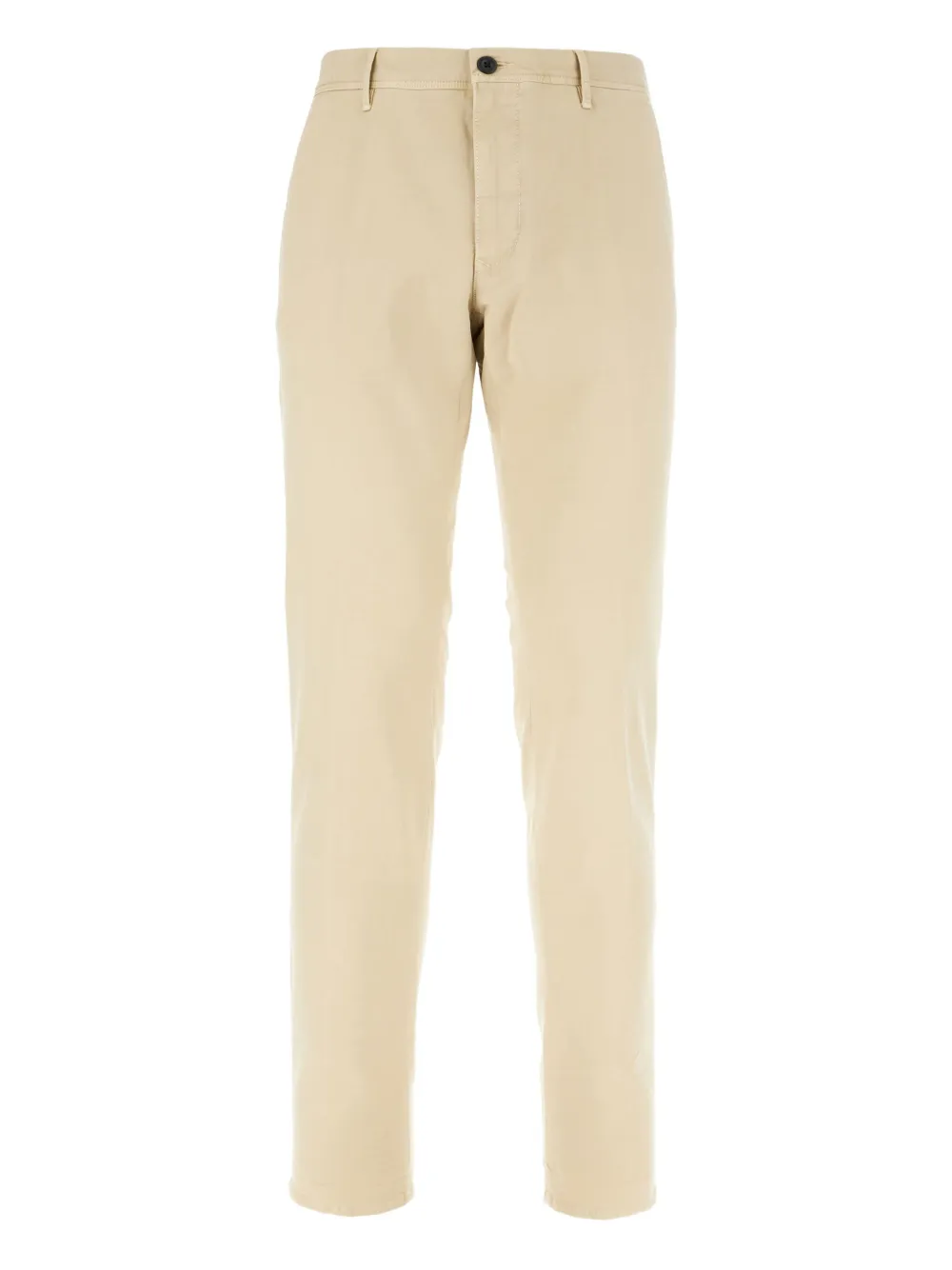 button-closure welt-pocket trousers