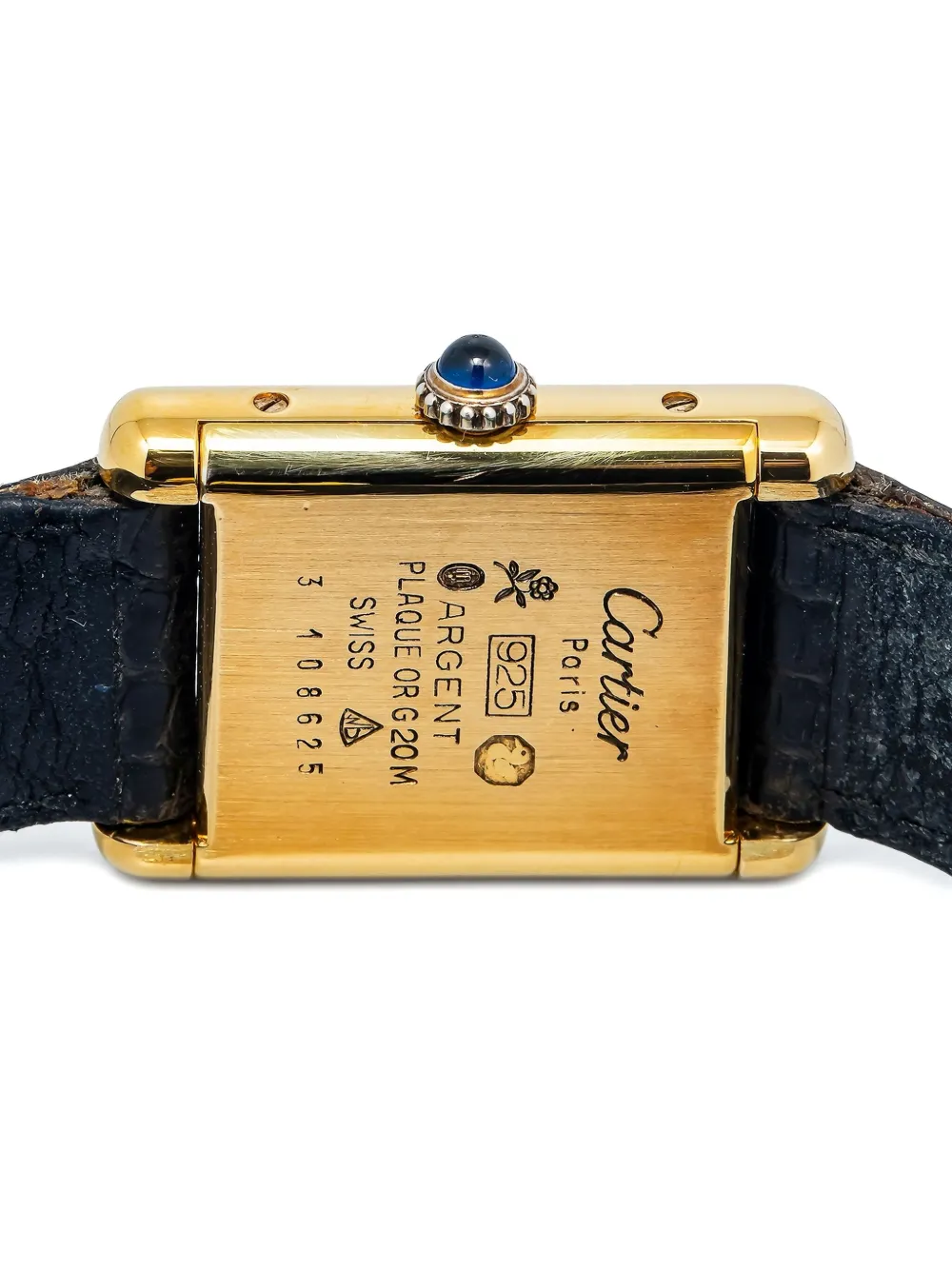 Pre-owned Cartier Tank Louis 23mm In Black