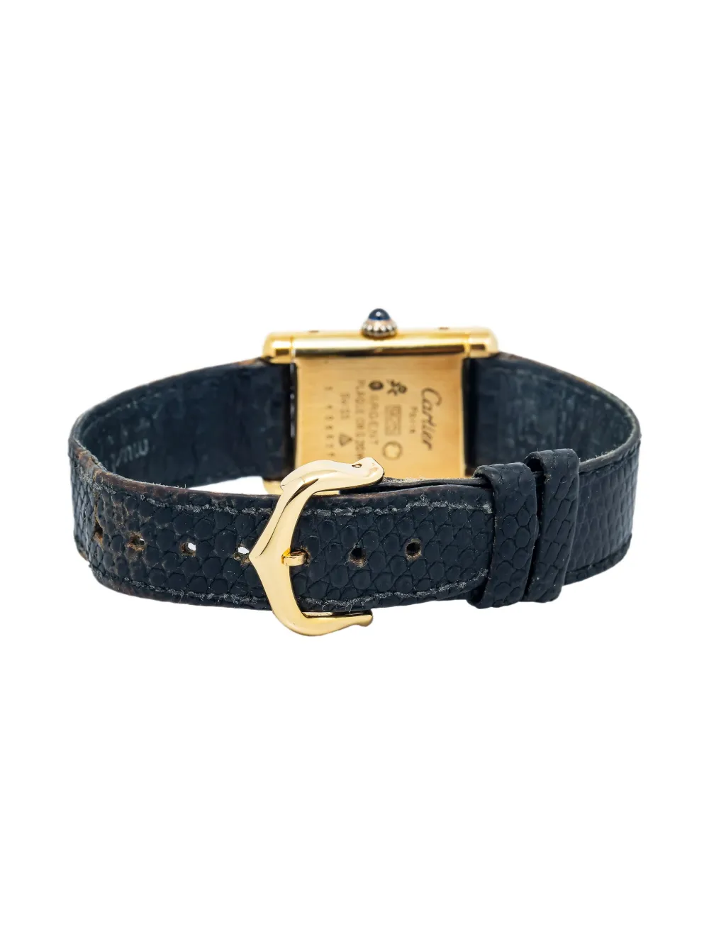 Pre-owned Cartier Tank Louis 23mm In Black